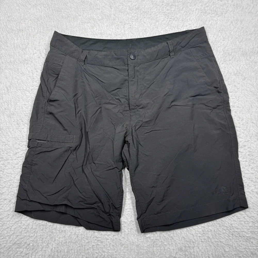 The North Face Shorts Gray Nylon Hiking‎ Casual Men's Size 36 9
